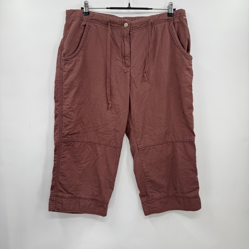 WOOLRICH‎ Women's Chicory Capri Pants Size 14 Cotton Blend Drawstring Waist